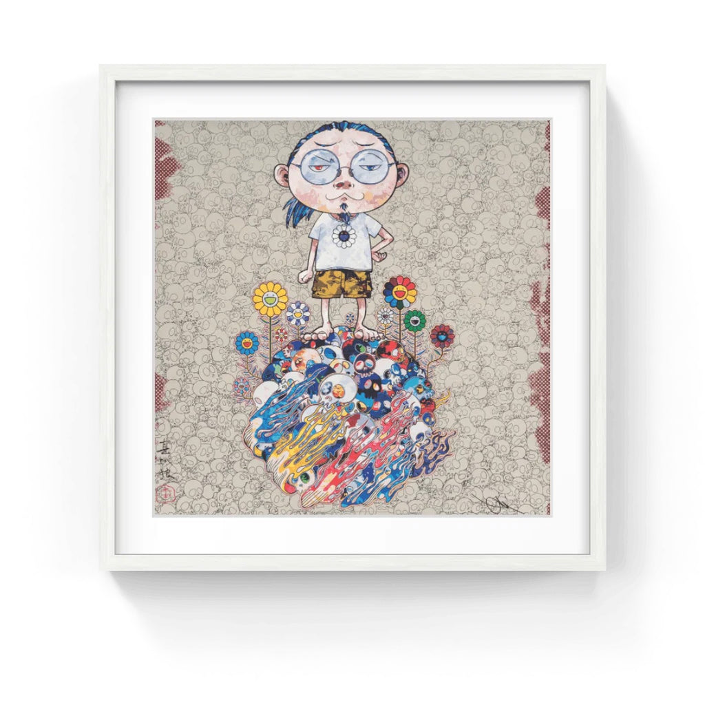 Detail of Takashi Murakami, Flowers and Death and Me and…, 2013