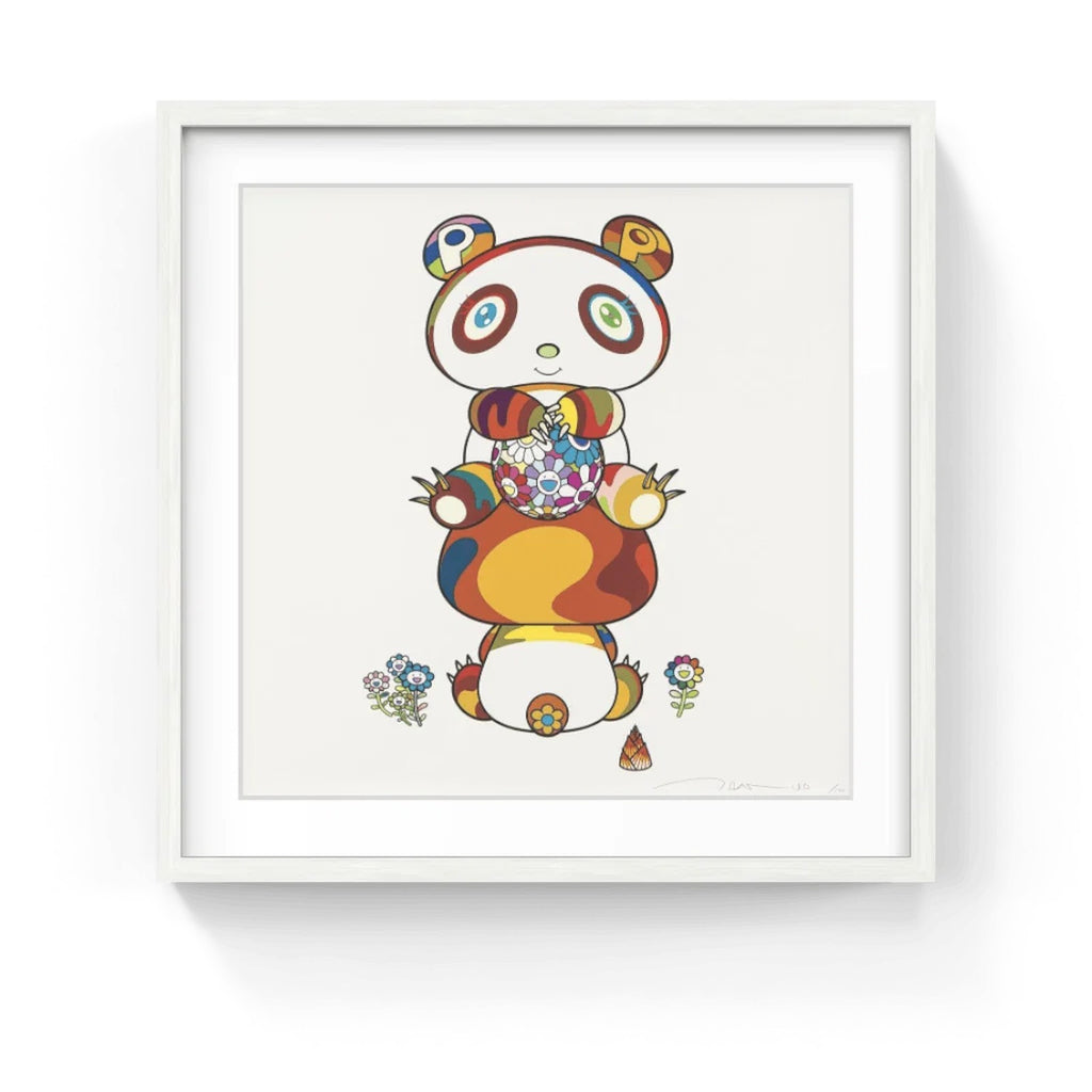 Detail of Takashi Murakami, Panda Cubs Seated, This Way and That, 2020