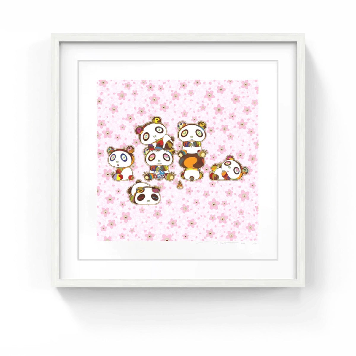 Detail of Takashi Murakami, Baby Pandas Cuddling! Yay!, 2022