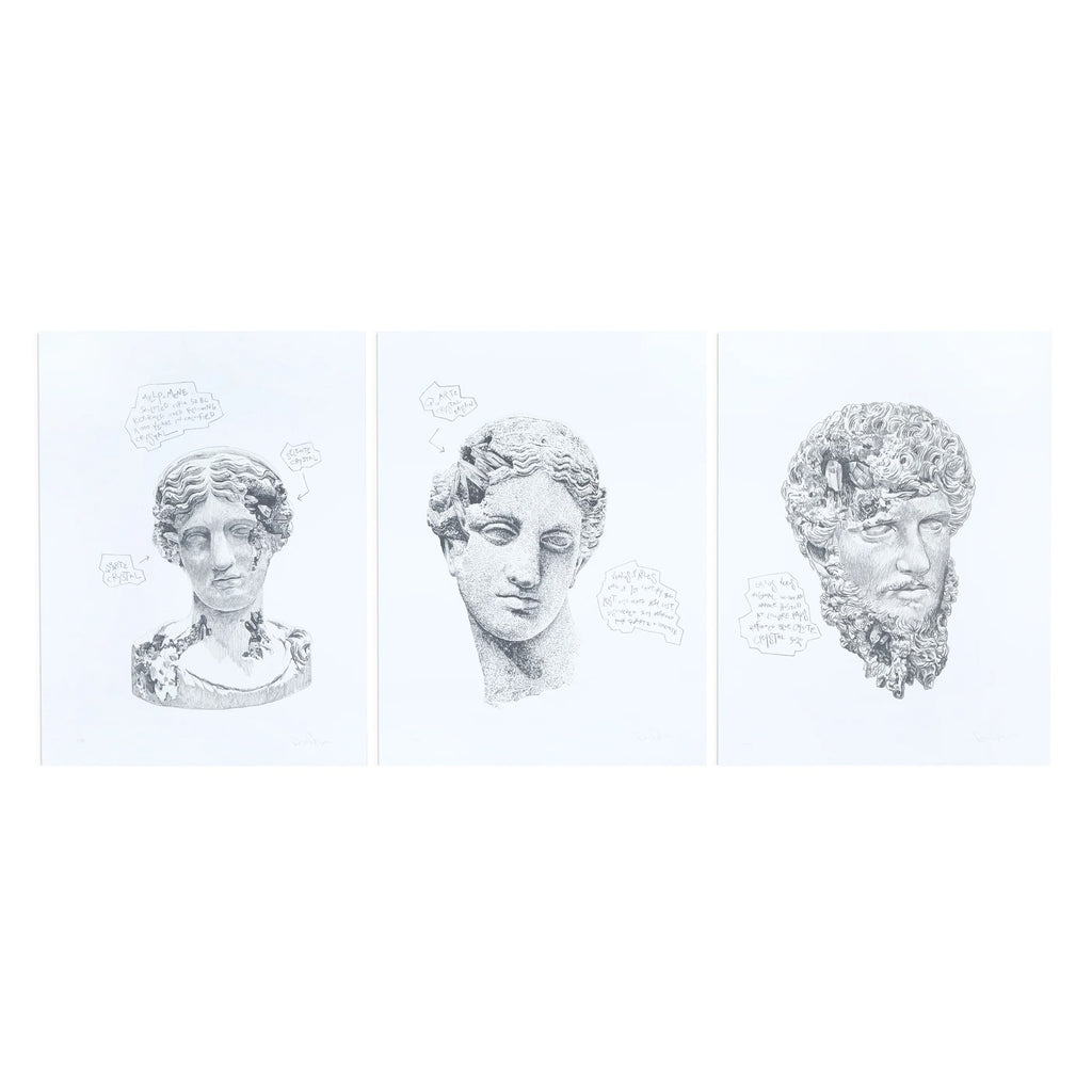 Detail of Daniel Arsham, Eroded Classical Prints