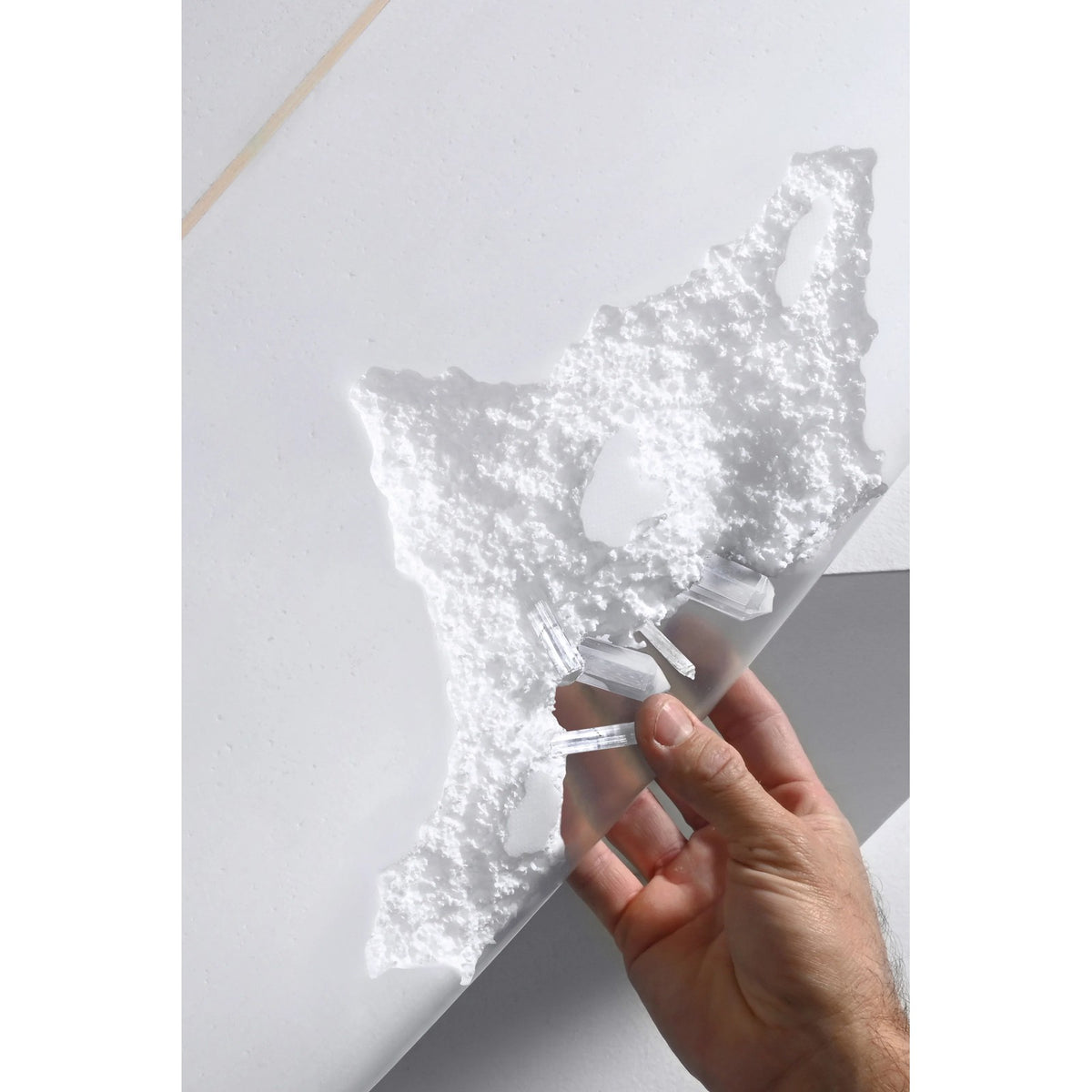 Detail of Daniel Arsham, Eroded Surfboard
