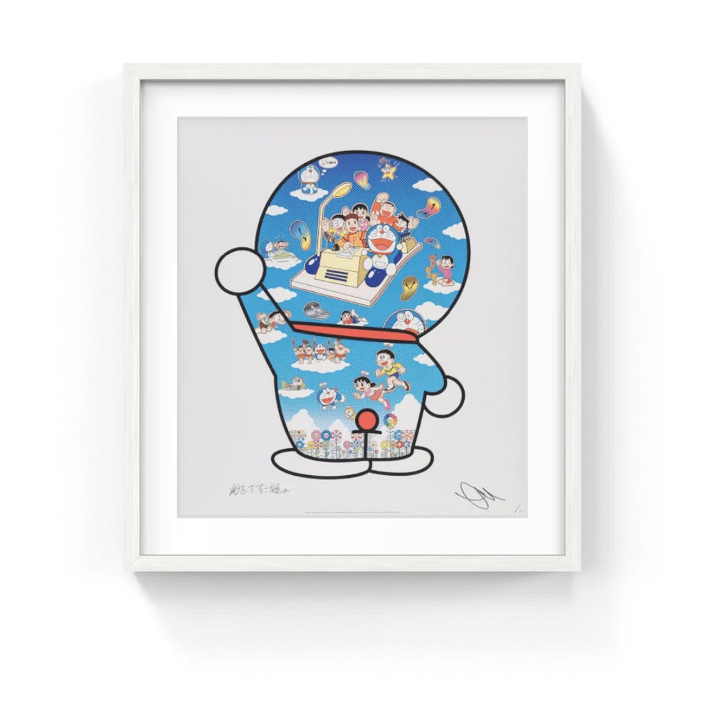 Detail of Takashi Murakami, Doraemon, Let’s Go Beyond These Dimensions on a Time Machine with Master Fujiko F. Fujio!, 2020