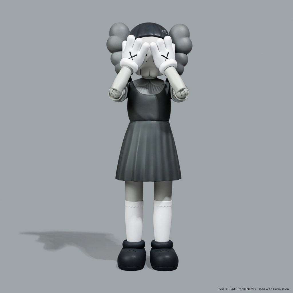 Detail of KAWS, YOUNG-HEE Figure (Monotone)