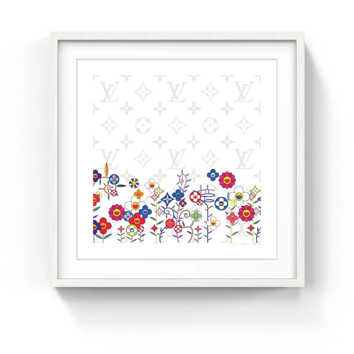 Detail of Takashi Murakami, LV Flower Garden White, 2025
