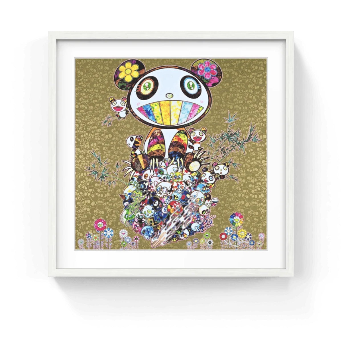 Detail of Takashi Murakami, Panda Family Gold, 2016