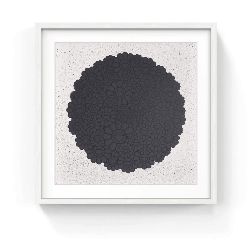 Detail of Takashi Murakami, Black Flowers Round (TM/KK For BLM), 2020