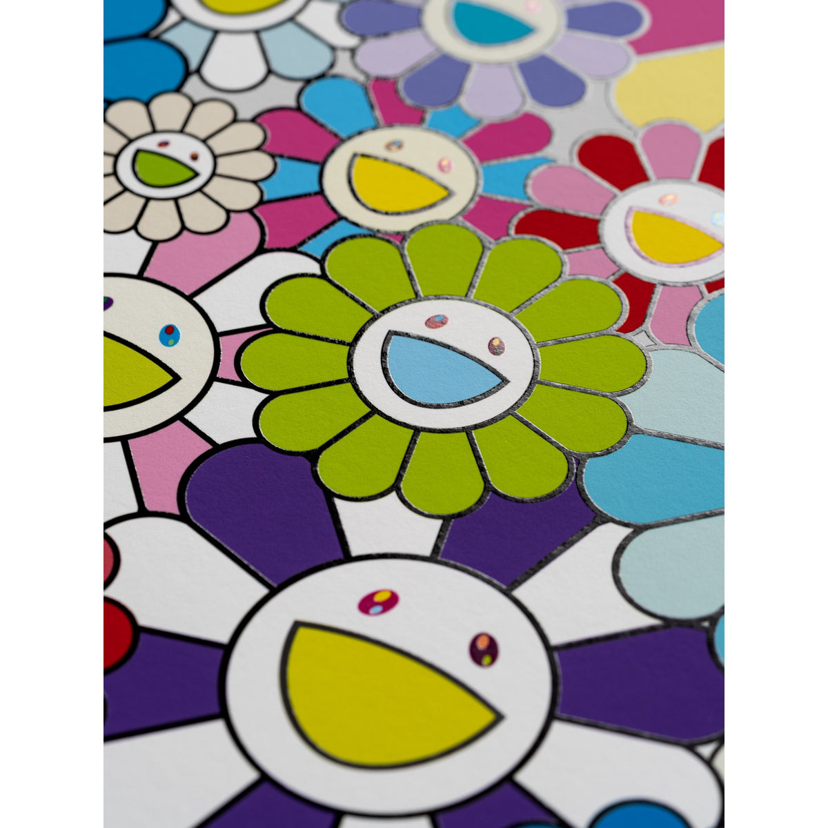 Detail of Takashi Murakami, Flowers of Heaven, 2018