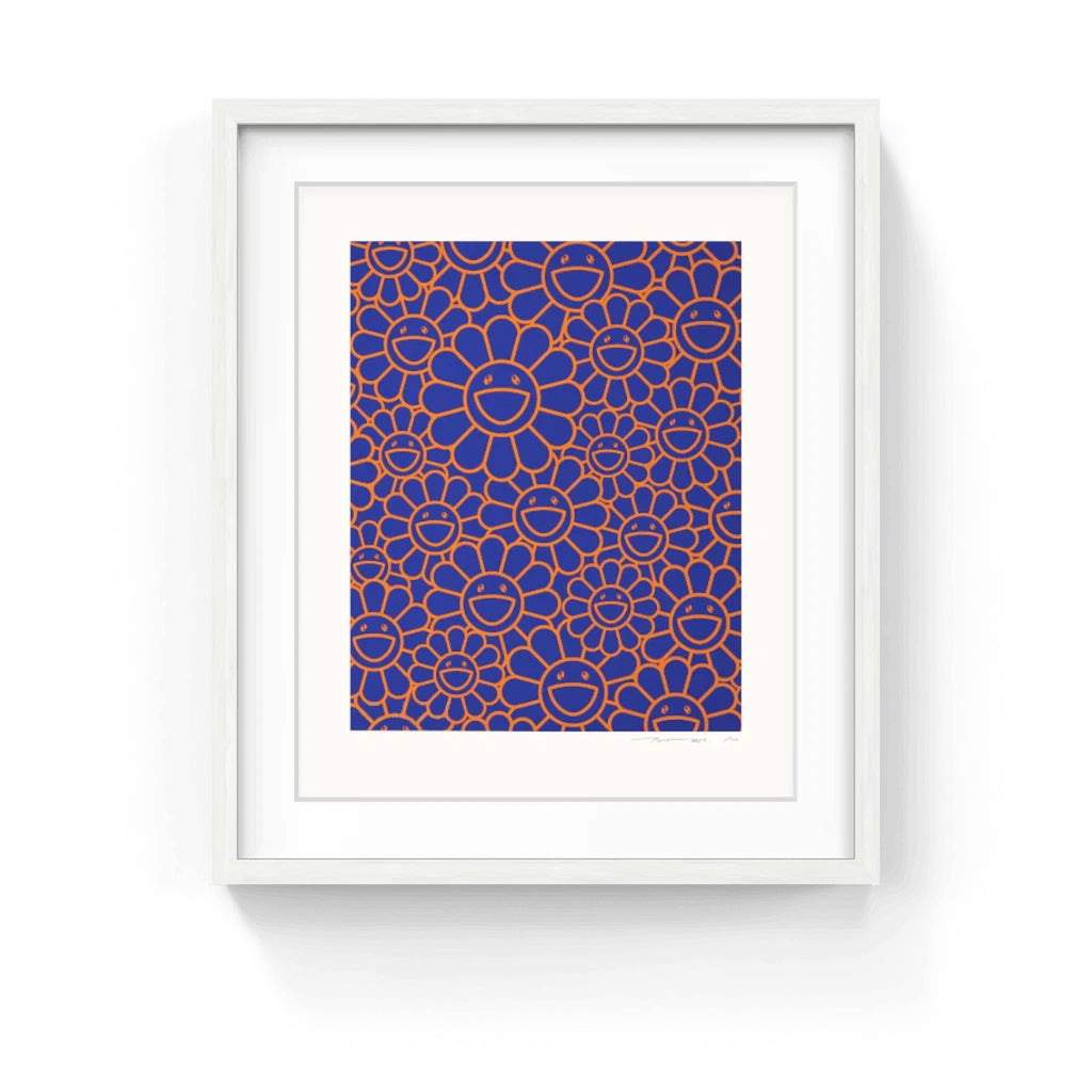 Detail of Takashi Murakami, August Joy (orange/blue flowers), 2019