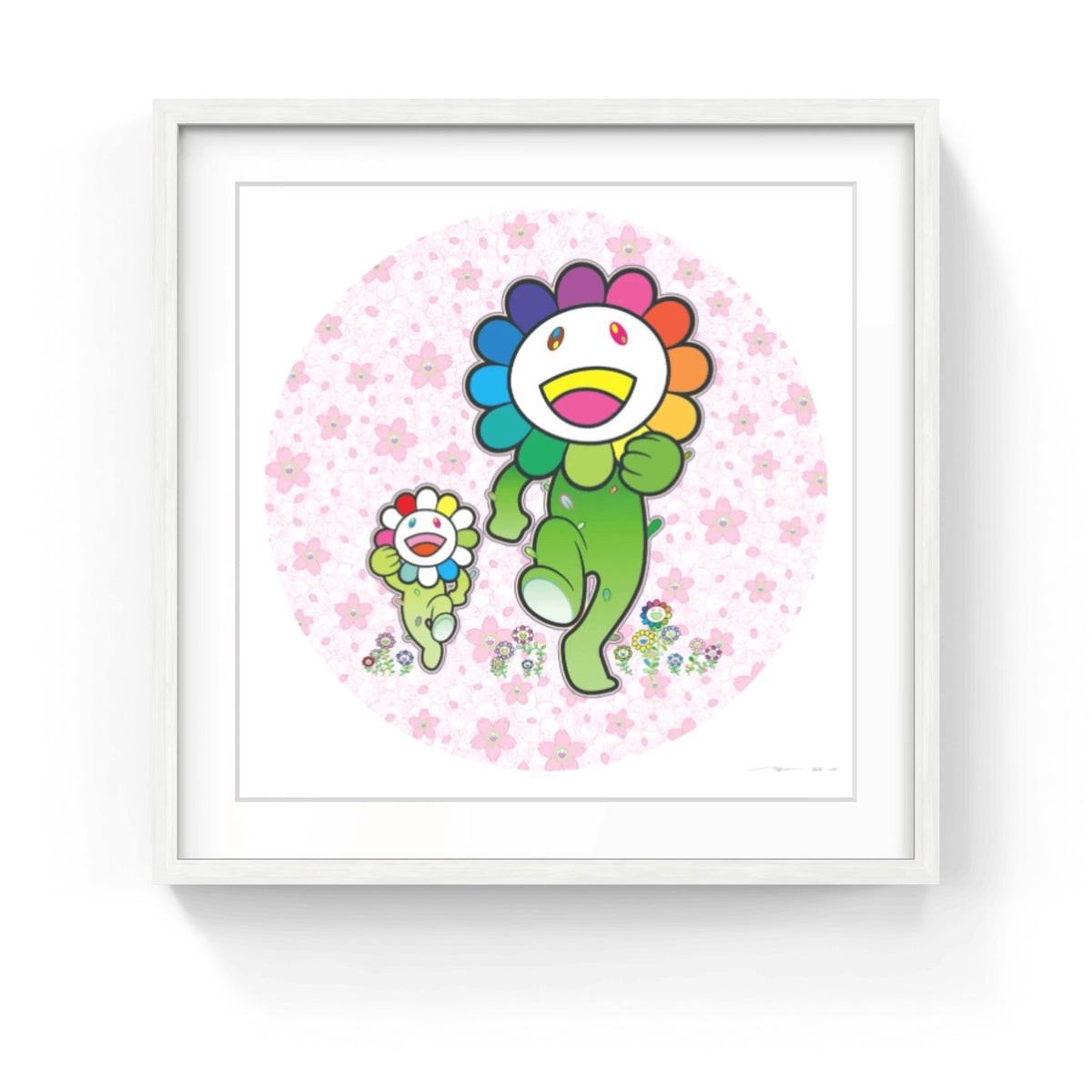 Detail of Takashi Murakami, Flower Parent and Child in the Cherry Orchard, 2026