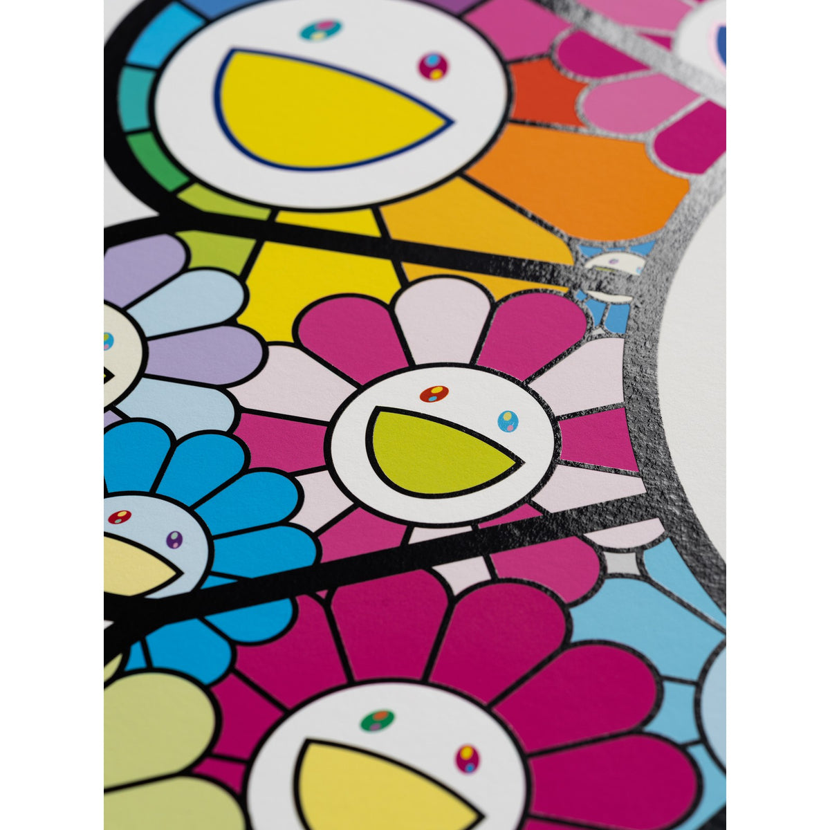 Detail of Takashi Murakami, Lollipop Flowers Rainbow