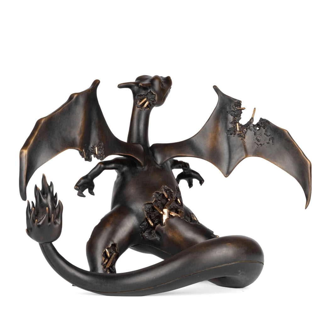 Detail of Daniel Arsham, Bronze Crystalized Charizard