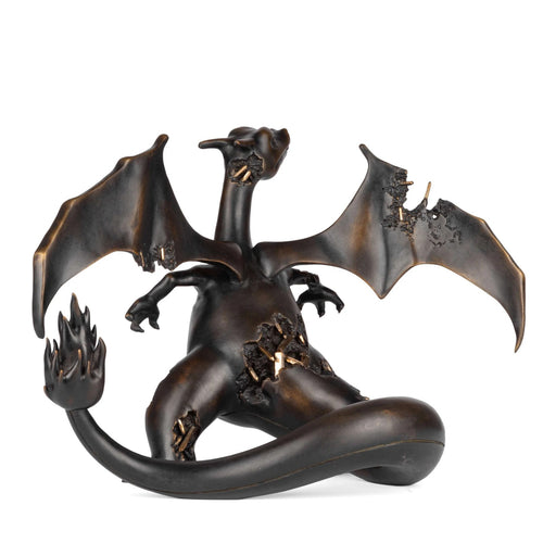 Detail of Daniel Arsham, Bronze Crystalized Charizard
