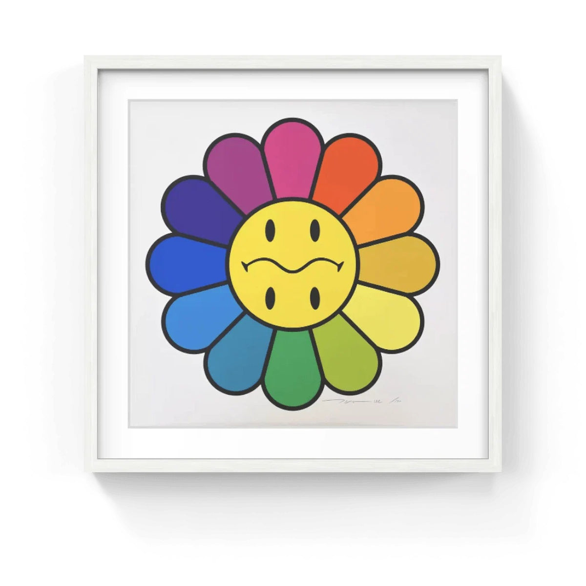 Detail of Takashi Murakami, Rainbow Smiley, 2020