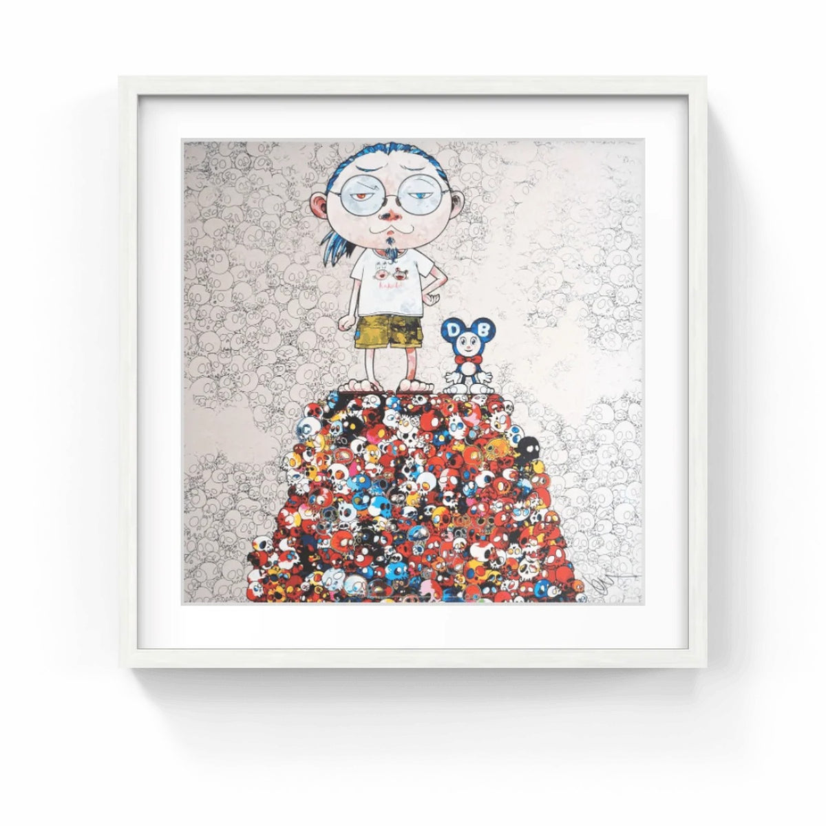 Detail of Takashi Murakami, DOB & Me: On the Red Mound of the Dead, 2013