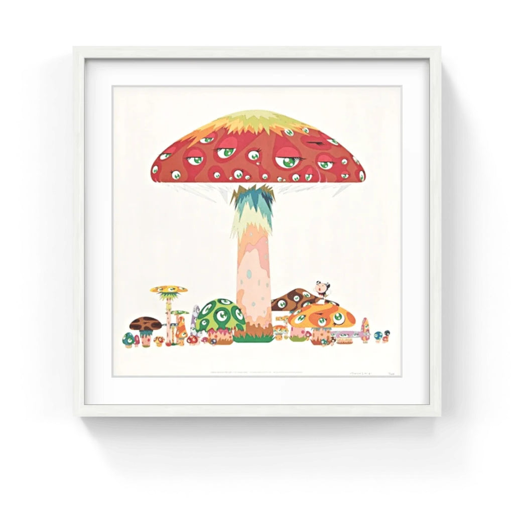 Detail of Takashi Murakami, A master mushroom with dob in the strange forest, 1999