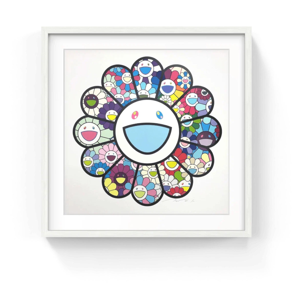 Detail of Takashi Murakami, Flowers in Pastel Colors, 2022
