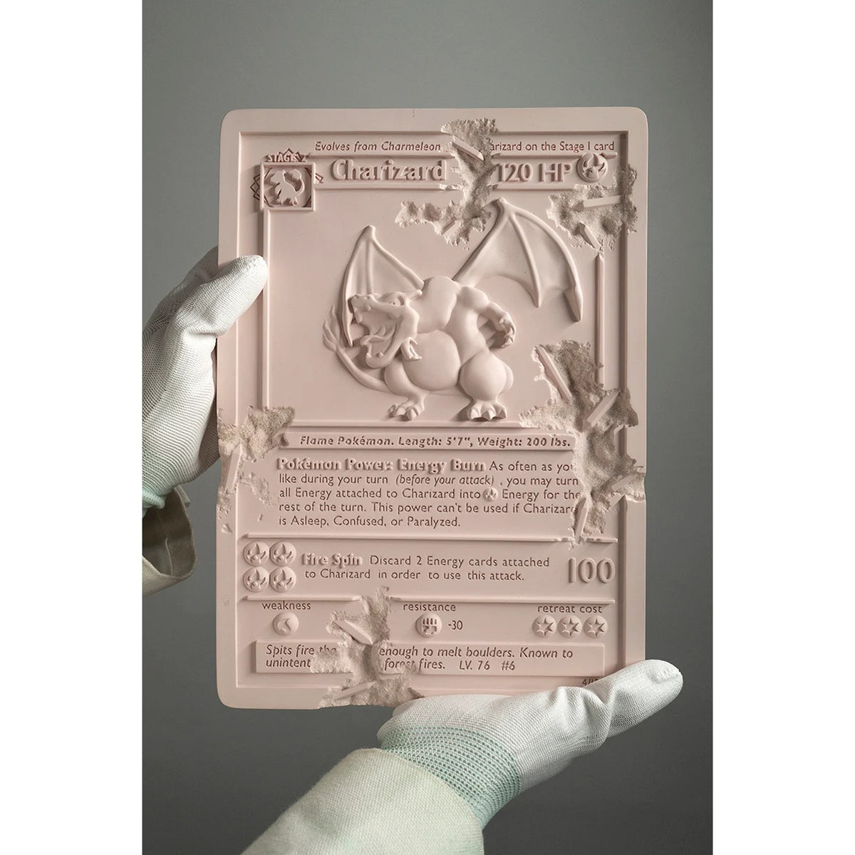 Detail of Daniel Arsham, Pink Crystalized Charizard Card