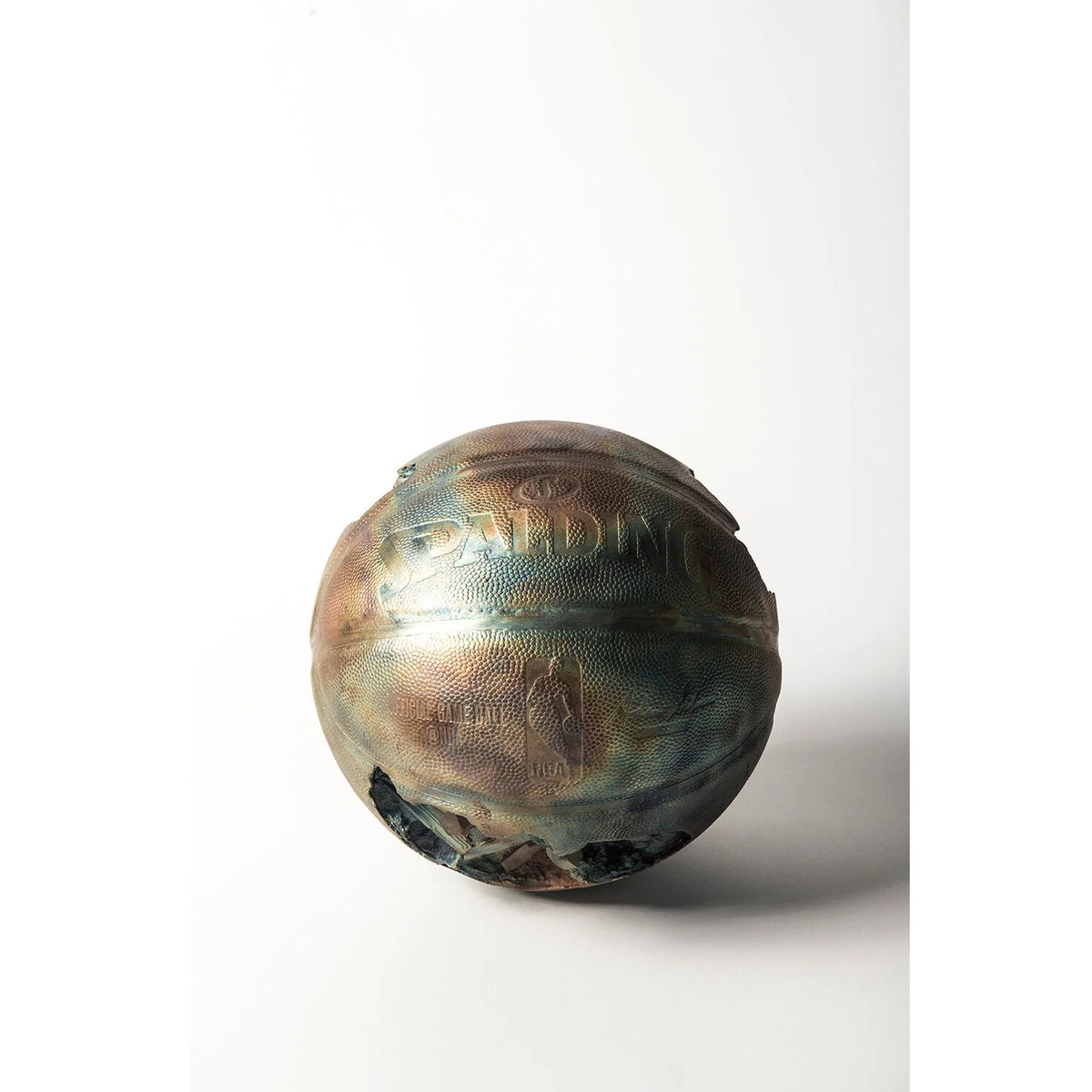 Detail of Daniel Arsham, Bronze Eroded Basketball