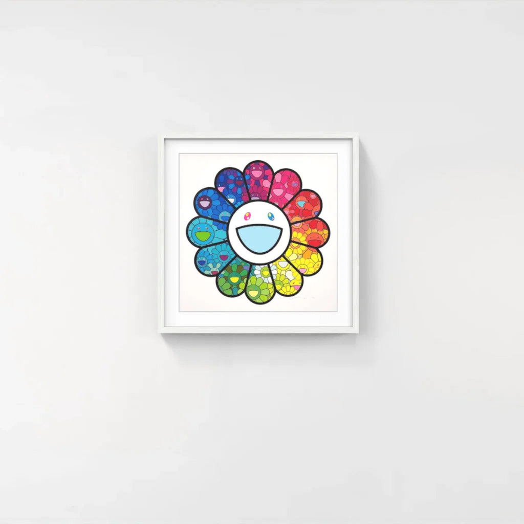 Detail of Takashi Murakami, Multicolor Superflat Flowers, 2022