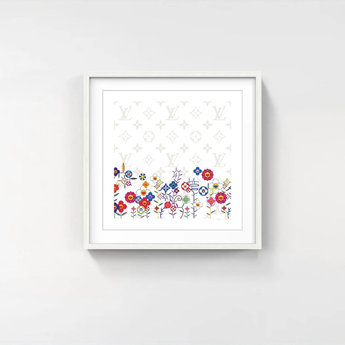 Detail of Takashi Murakami, LV Flower Garden White, 2025