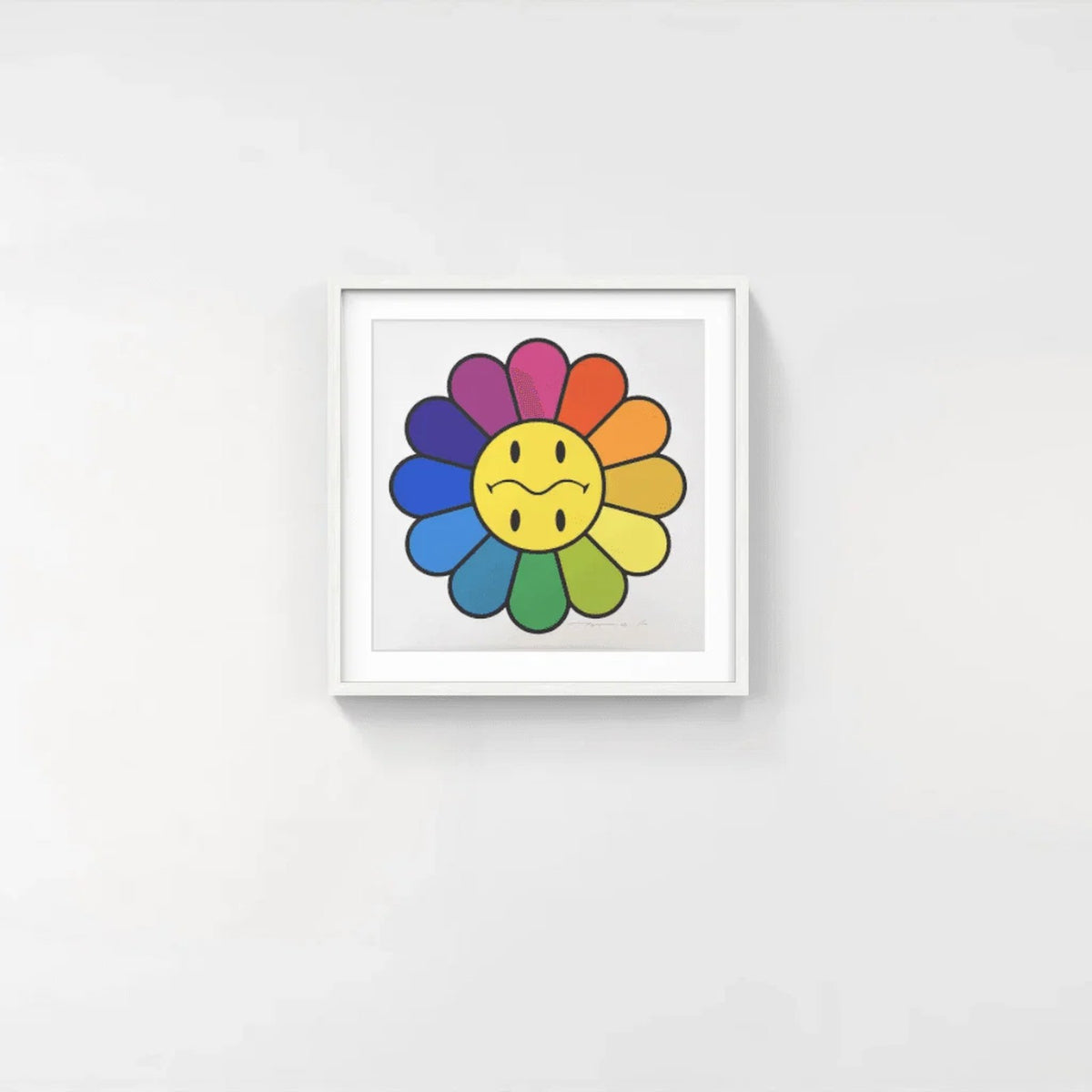 Detail of Takashi Murakami, Rainbow Smiley, 2020
