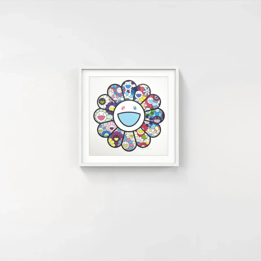 Detail of Takashi Murakami, Flowers in Pastel Colors, 2022