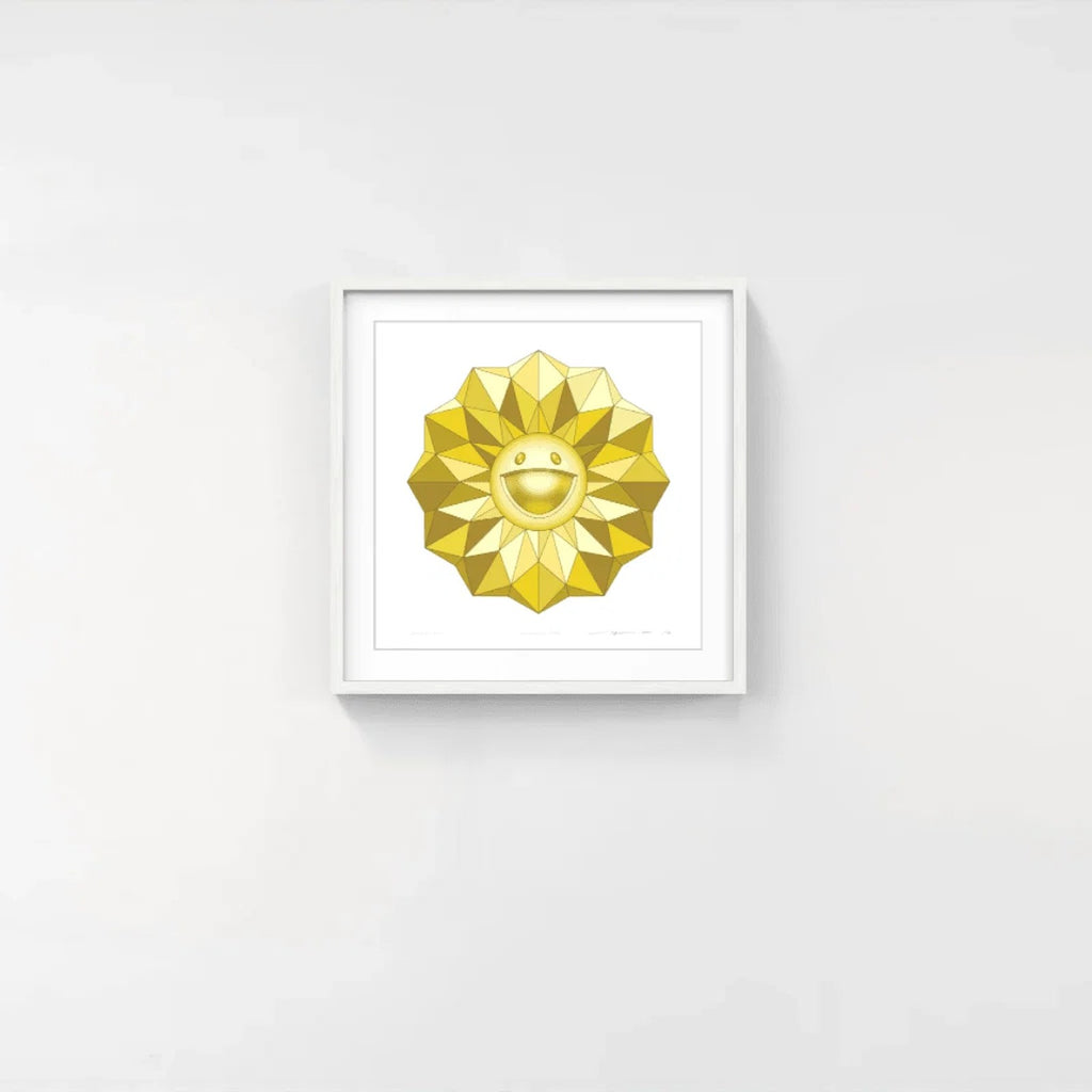 Detail of Takashi Murakami, Flower Polygon Gold (VUILD), 2025