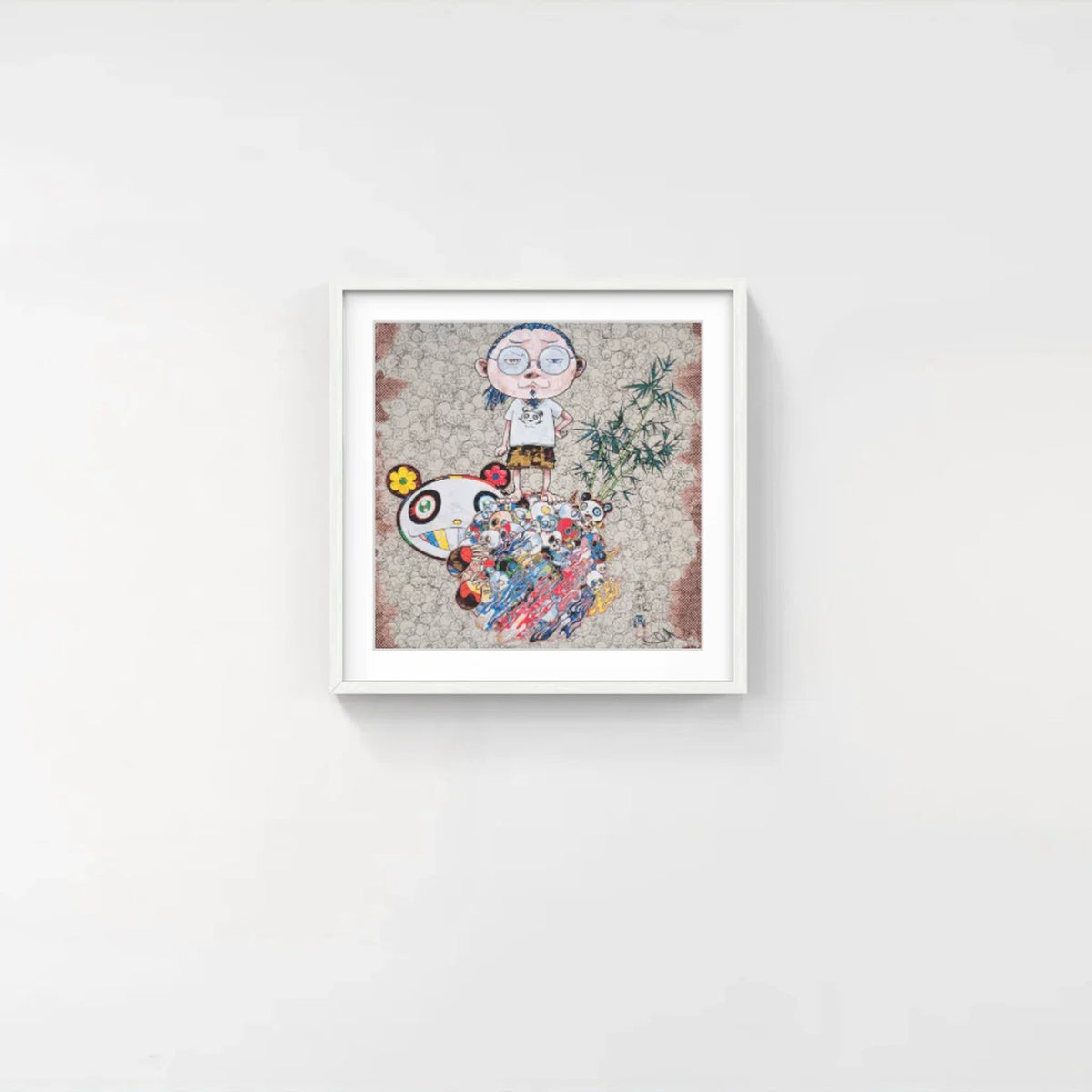 Detail of Takashi Murakami, Panda Family and Me, 2013