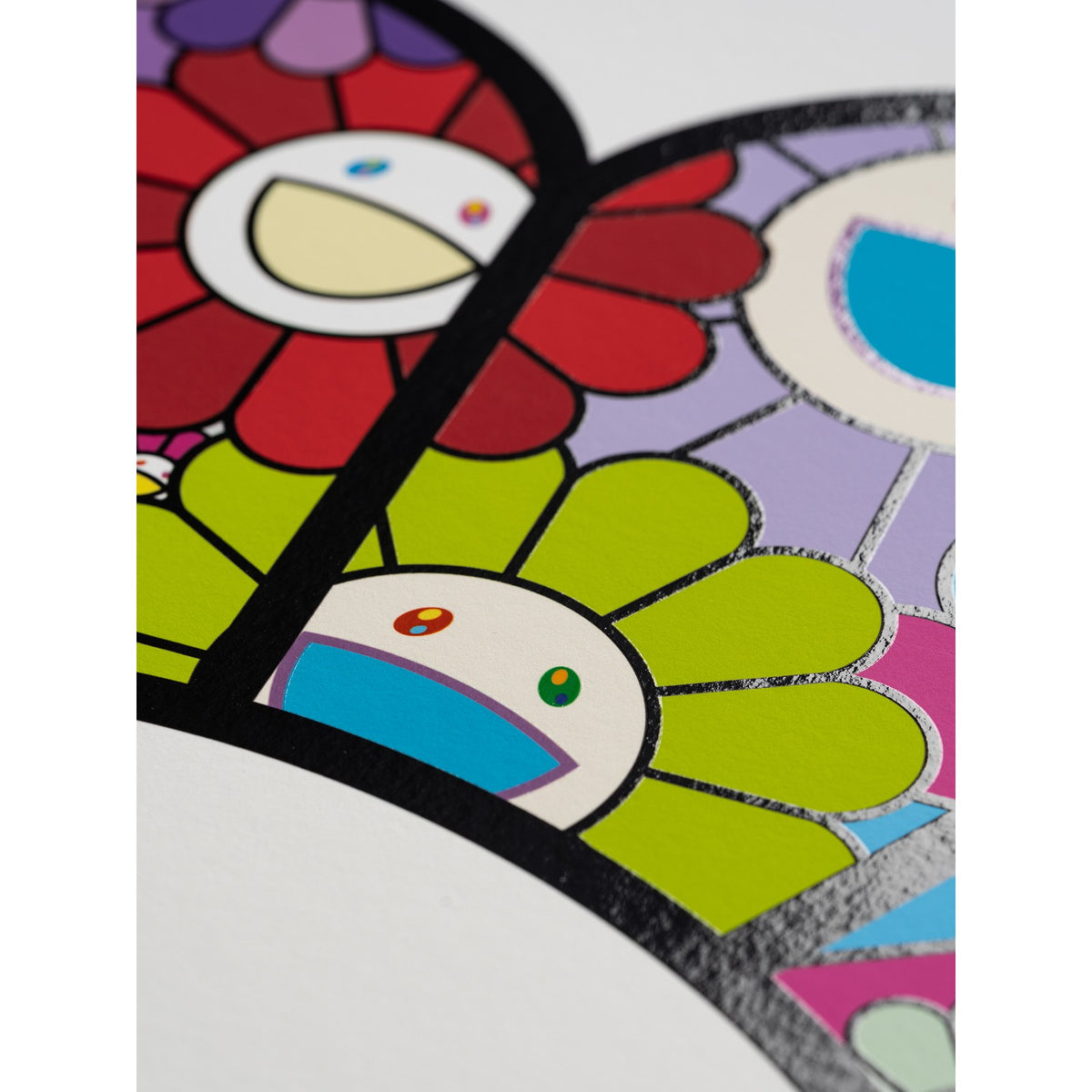 Detail of Takashi Murakami, Lollipop Flowers Rainbow
