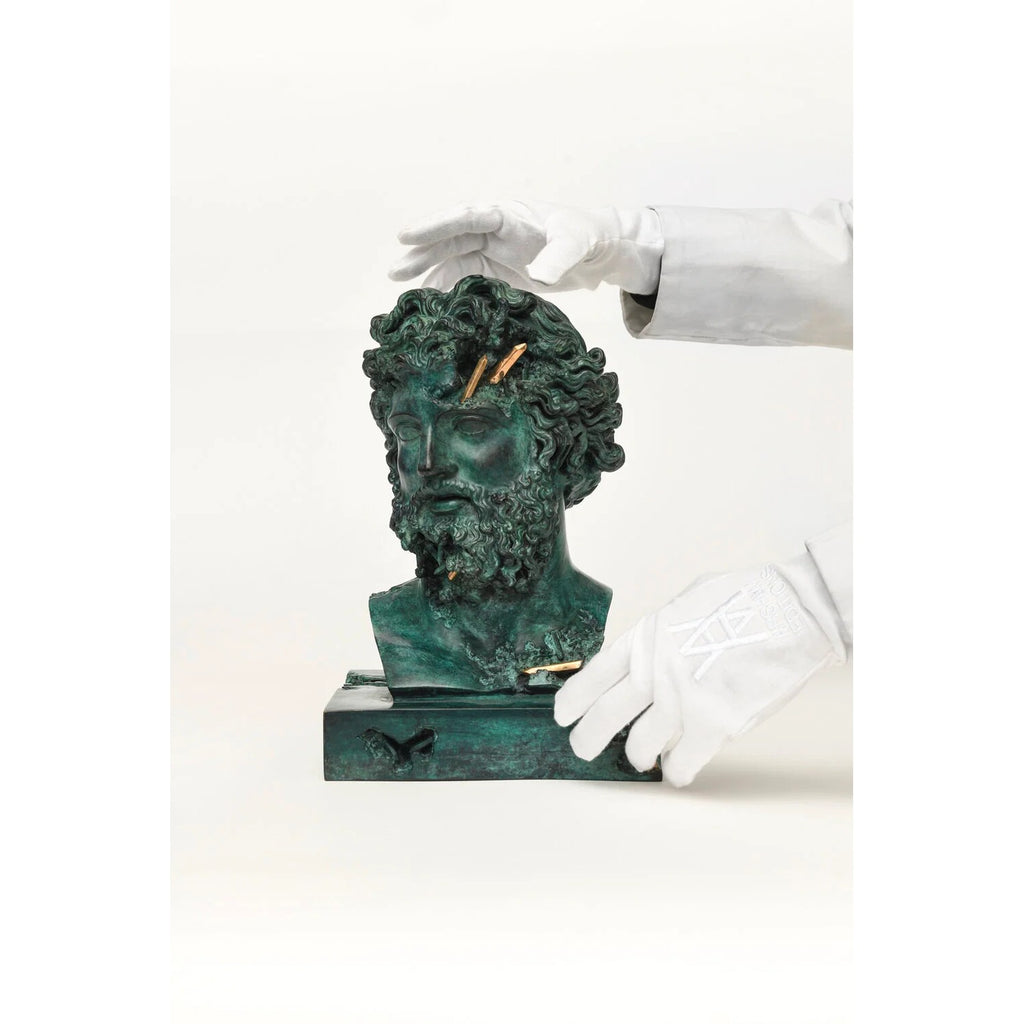 Detail of Daniel Arsham, Bronze Eroded Jupiter