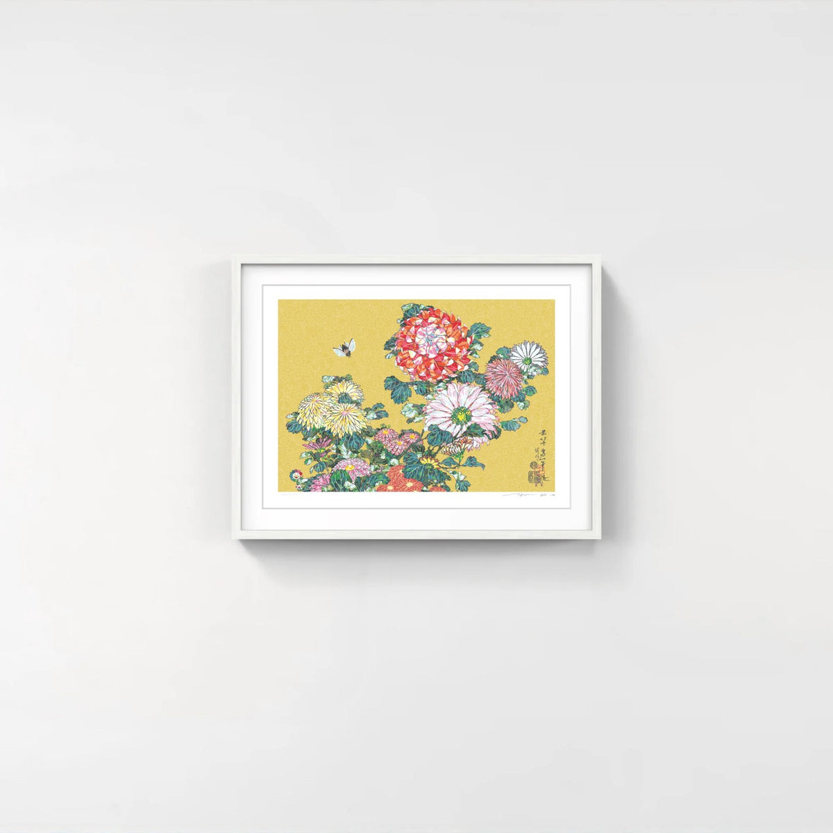 Detail of Takashi Murakami, Katsushika Hokusai’s “Chrysanthemums and Horsefly” - SUPERFLAT, 2026