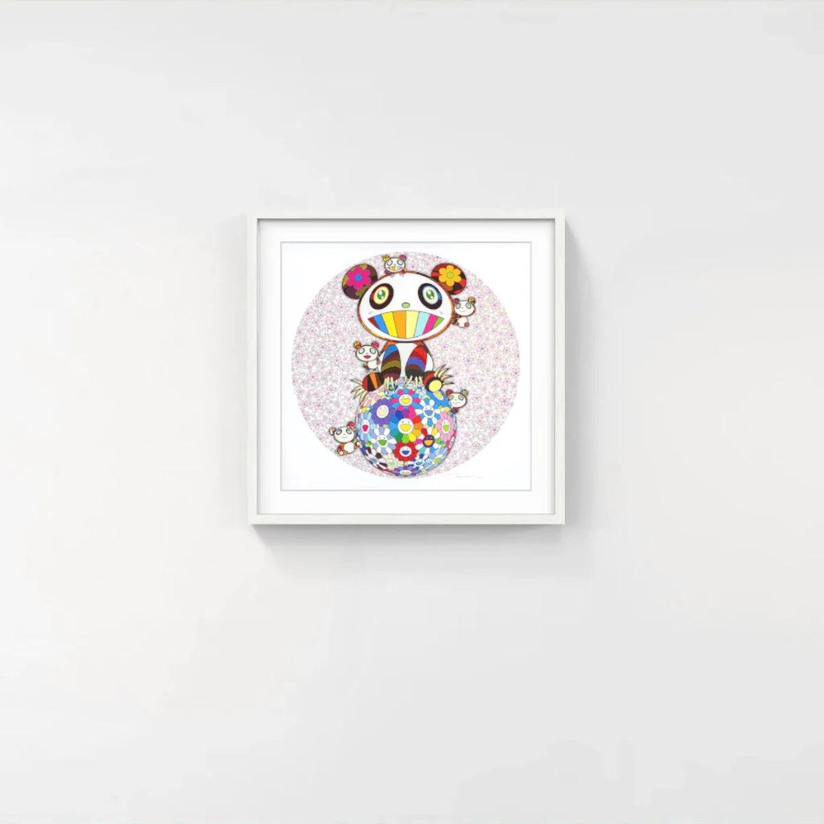 Detail of Takashi Murakami, Springtime Bliss. Panda Parent and Cubs, 2025