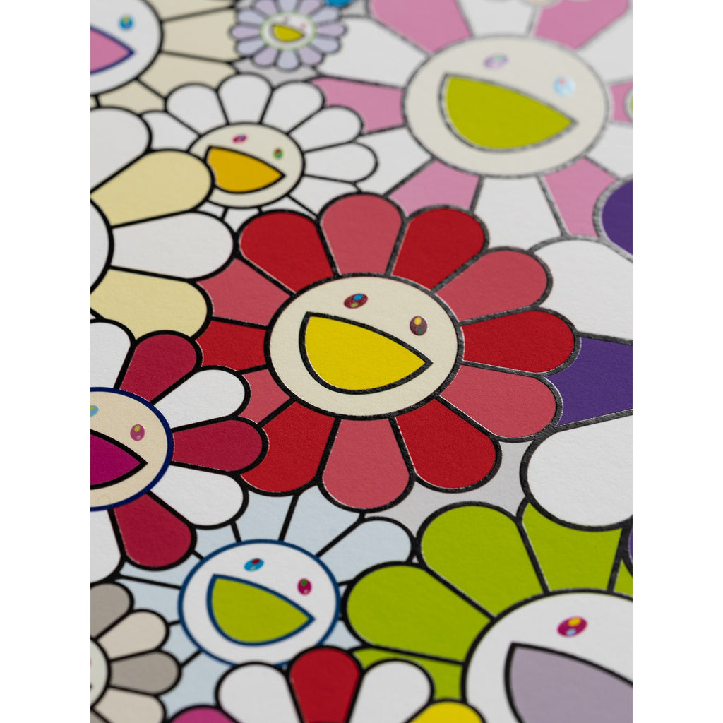 Detail of Takashi Murakami, Flowers of Heaven, 2018
