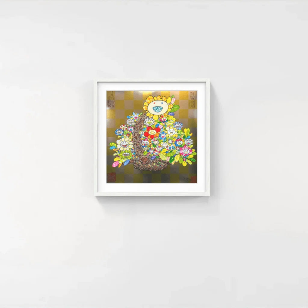 Detail of Takashi Murakami, Flowers in a Basket, 2024