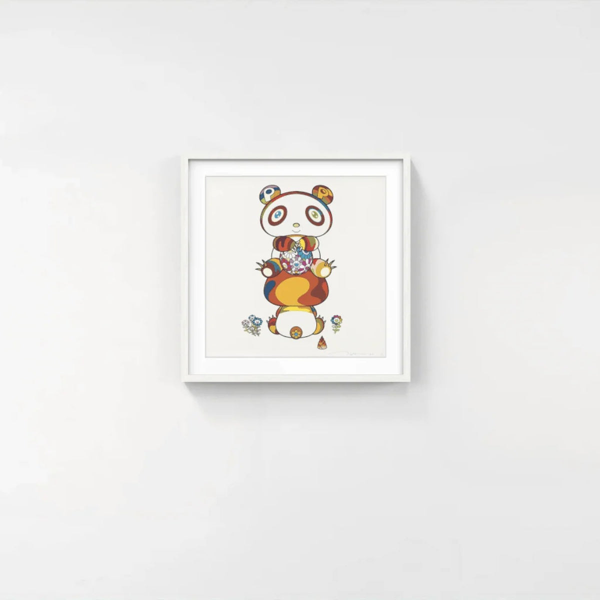 Detail of Takashi Murakami, Panda Cubs Seated, This Way and That, 2020