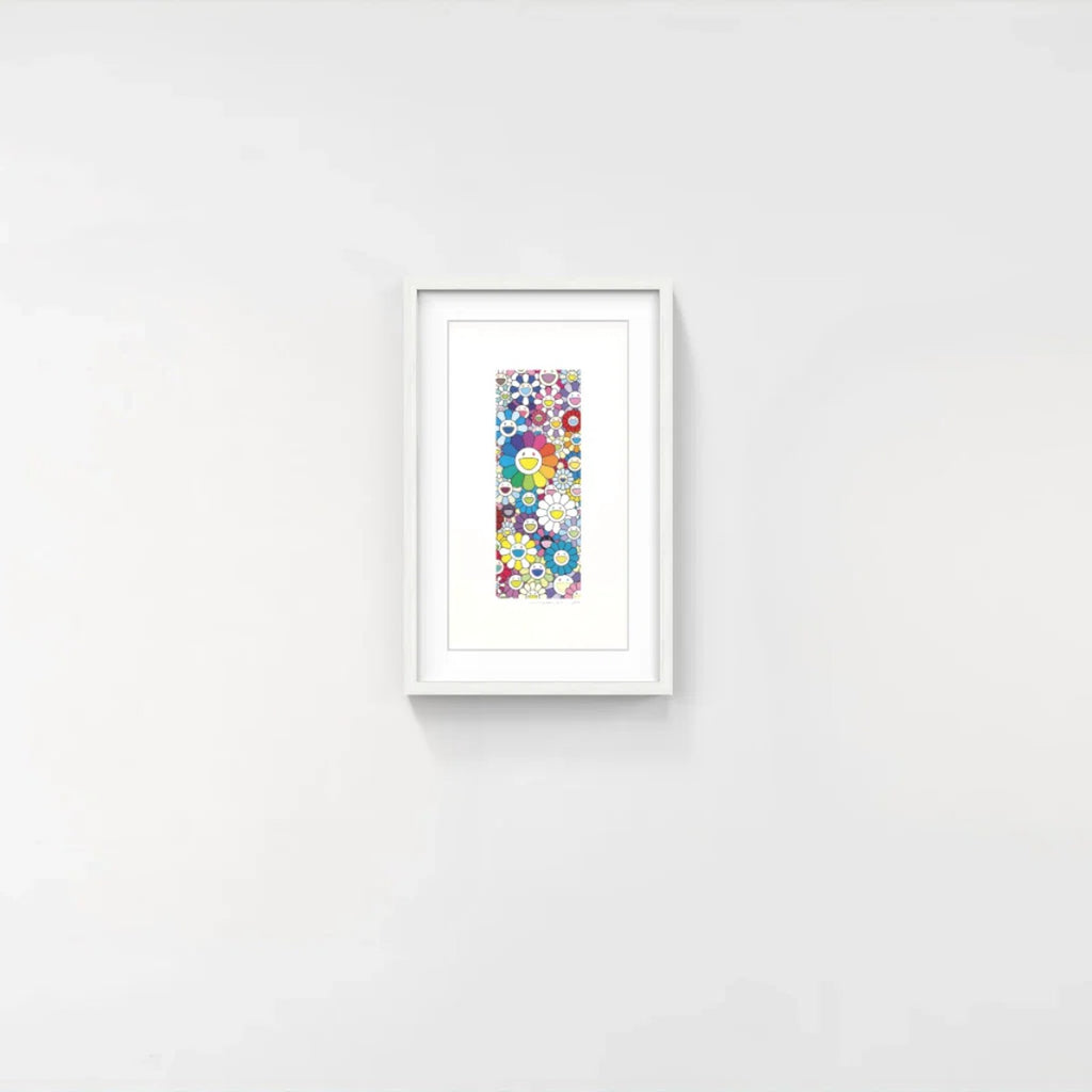 Detail of Takashi Murakami, Flower Tanzaku: Rainbow, 2025