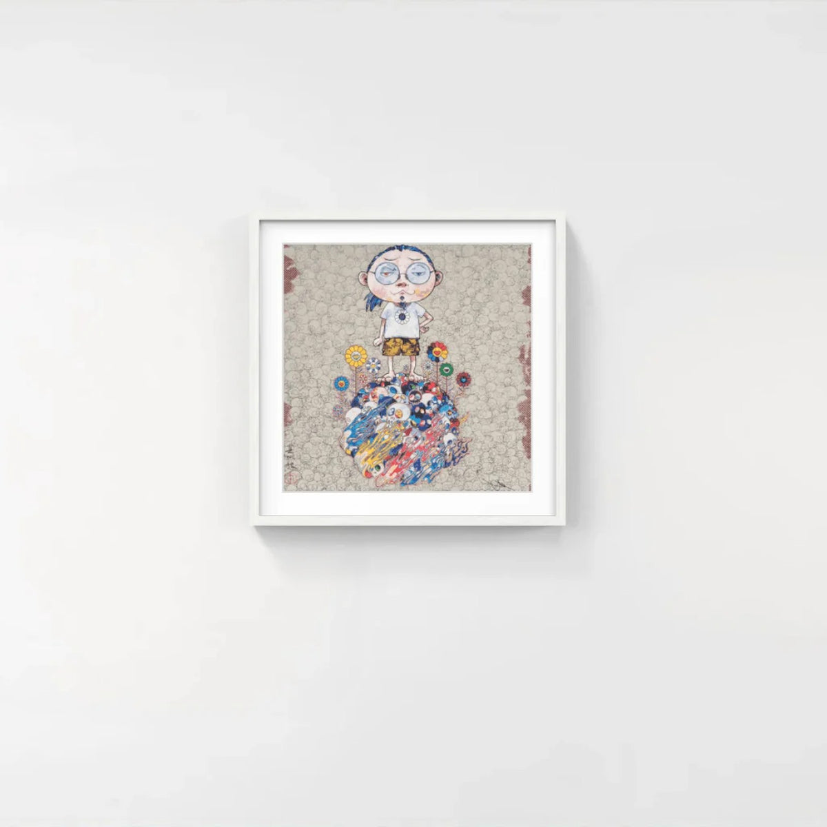 Detail of Takashi Murakami, Flowers and Death and Me and…, 2013