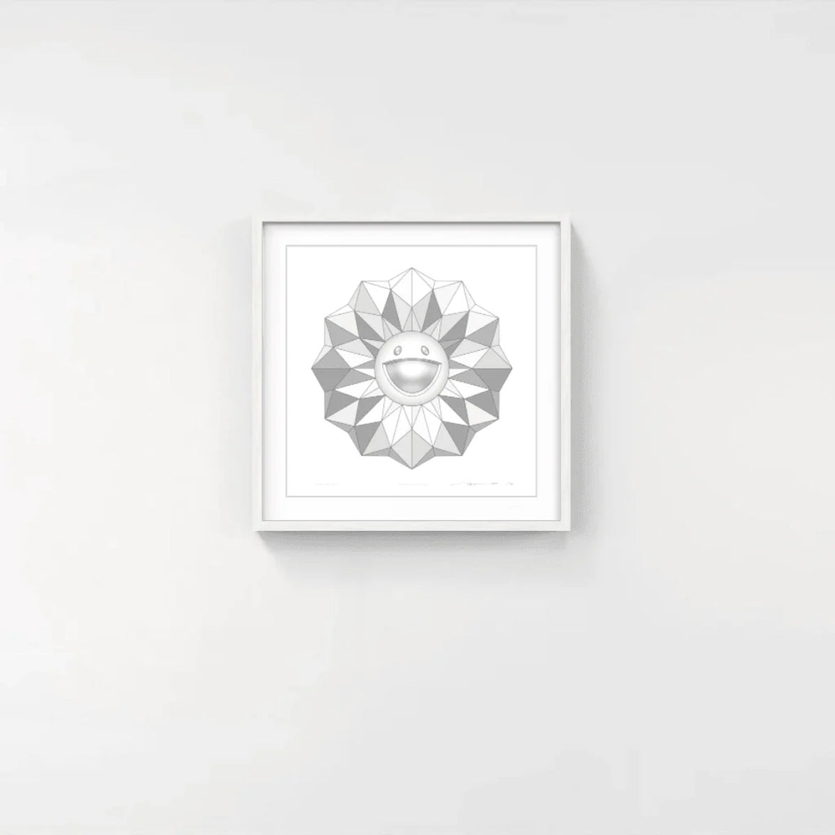 Detail of Takashi Murakami, Flower Polygon Platinum (VUILD), 2025