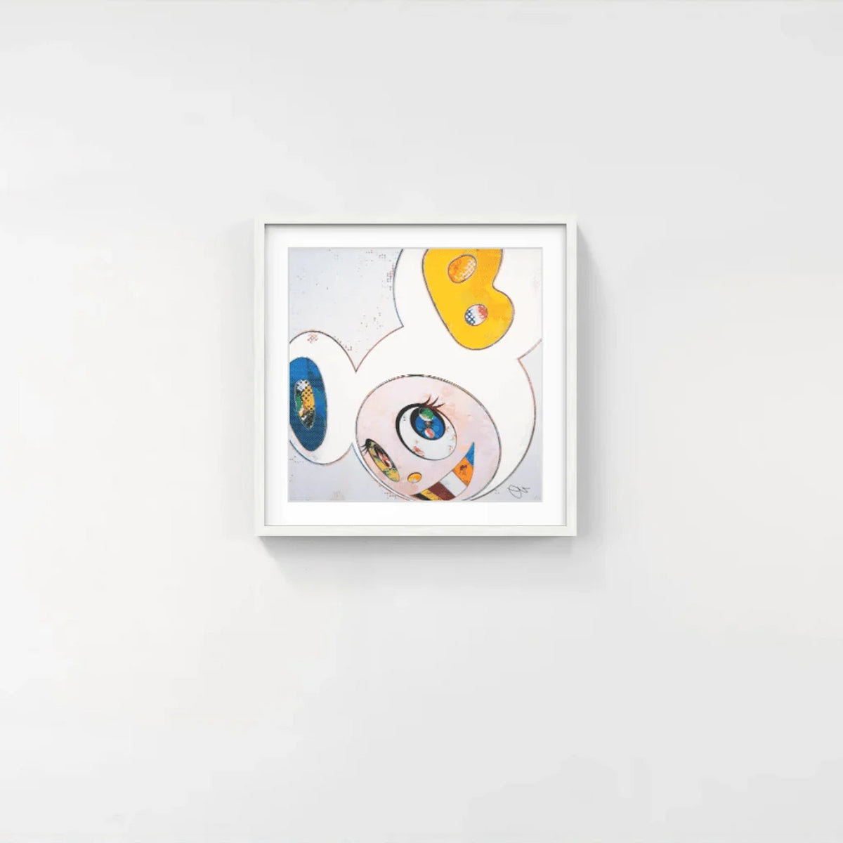 Detail of Takashi Murakami, And Then x 6 (White: The Superflat Method, Blue and Yellow Ears), 2013