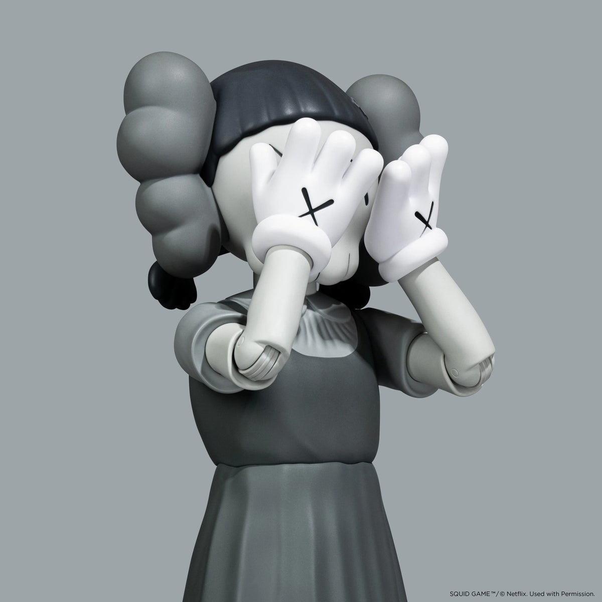 Detail of KAWS, YOUNG-HEE Figure (Monotone)