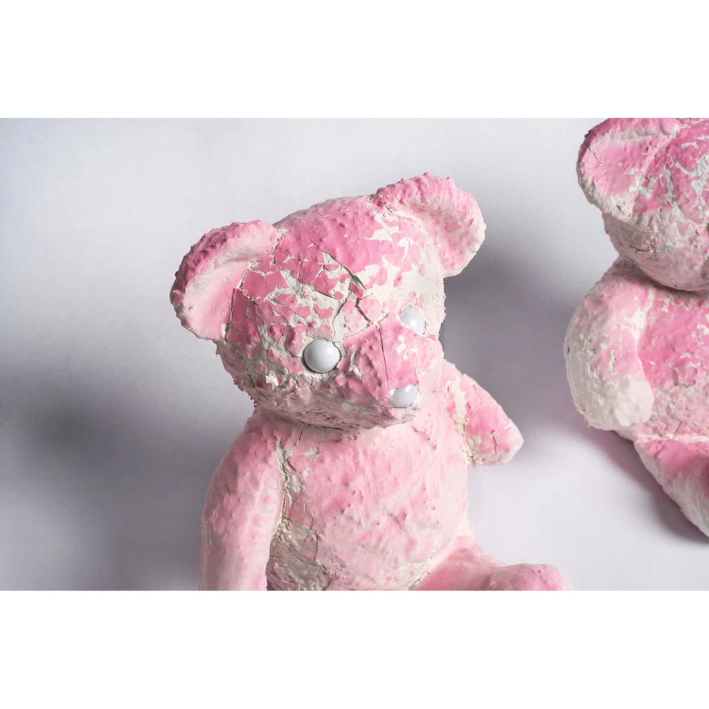 Detail of Daniel Arsham, Pink Cracked Bear