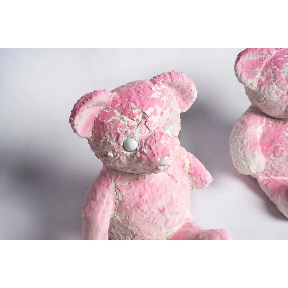 Detail of Daniel Arsham, Pink Cracked Bear