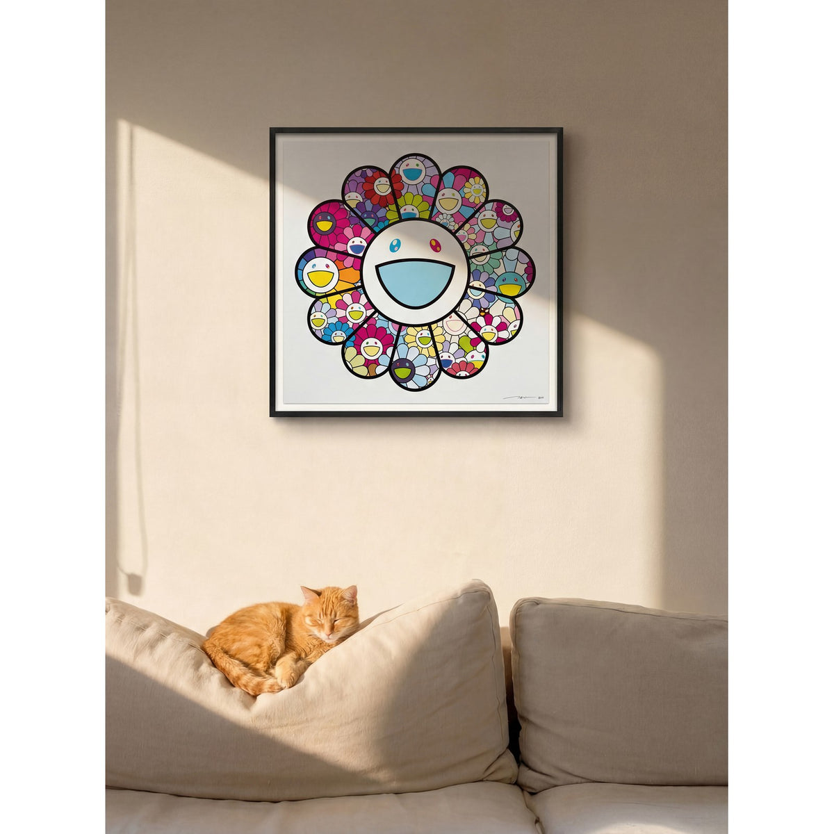 Detail of Takashi Murakami, Lollipop Flowers Rainbow