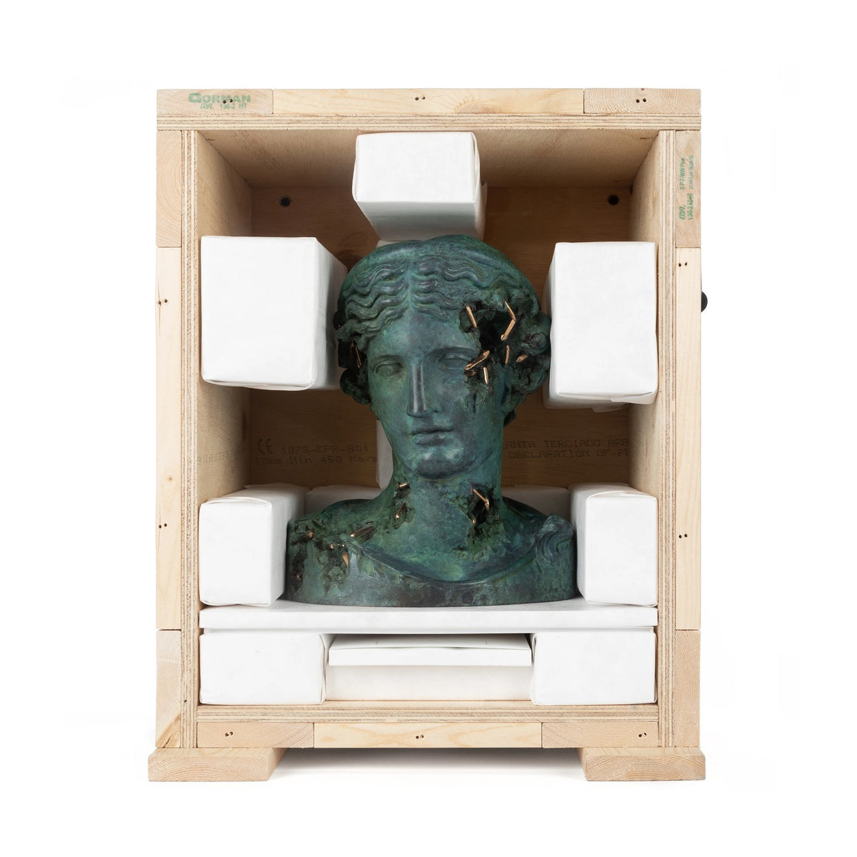 Detail of Daniel Arsham, Bronze Eroded Melpomene