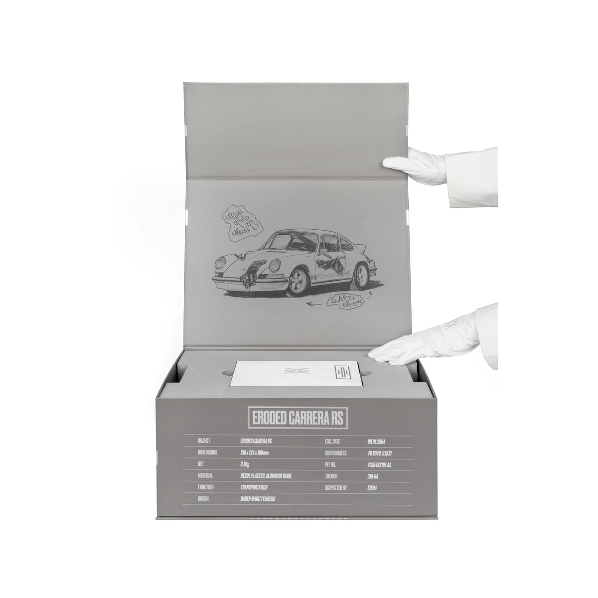 Detail of Daniel Arsham, Eroded Carrera RS