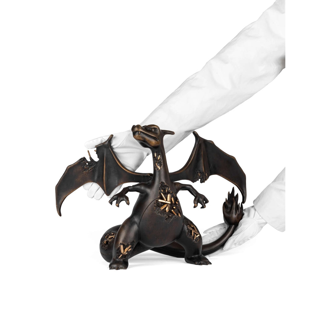 Detail of Daniel Arsham, Bronze Crystalized Charizard