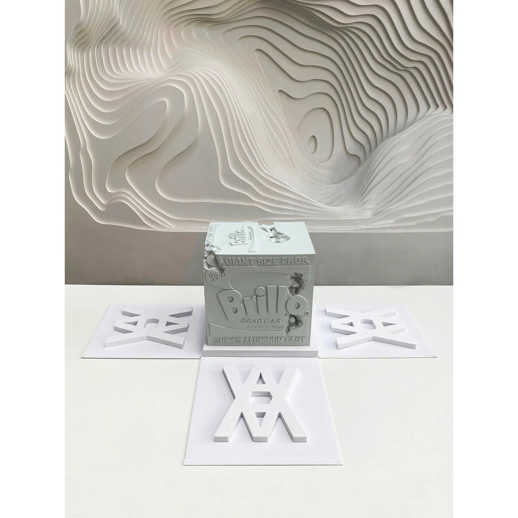 Detail of Daniel Arsham, Eroded Brillo Box