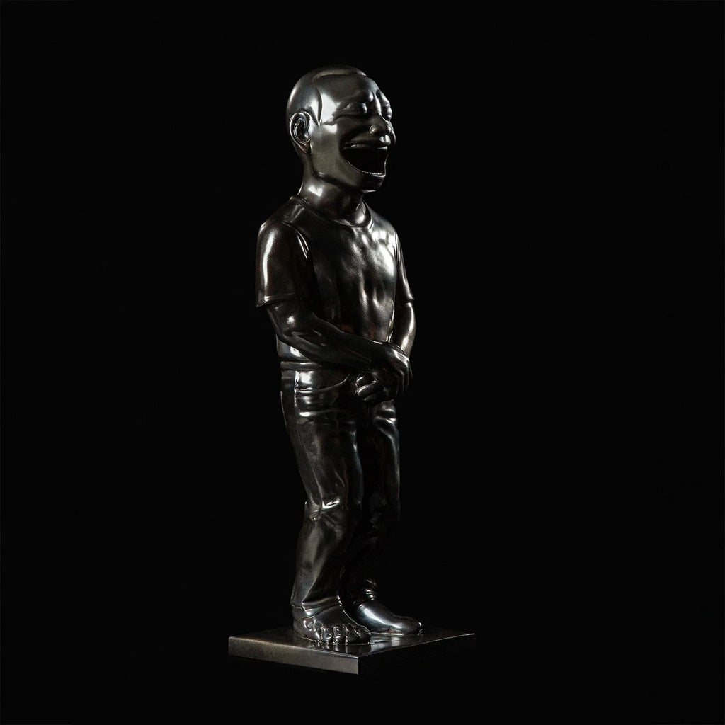 Detail of Yue Minjun, “Genesis” (元氣) Bronze Incense Chamber, 2020 (Silver)