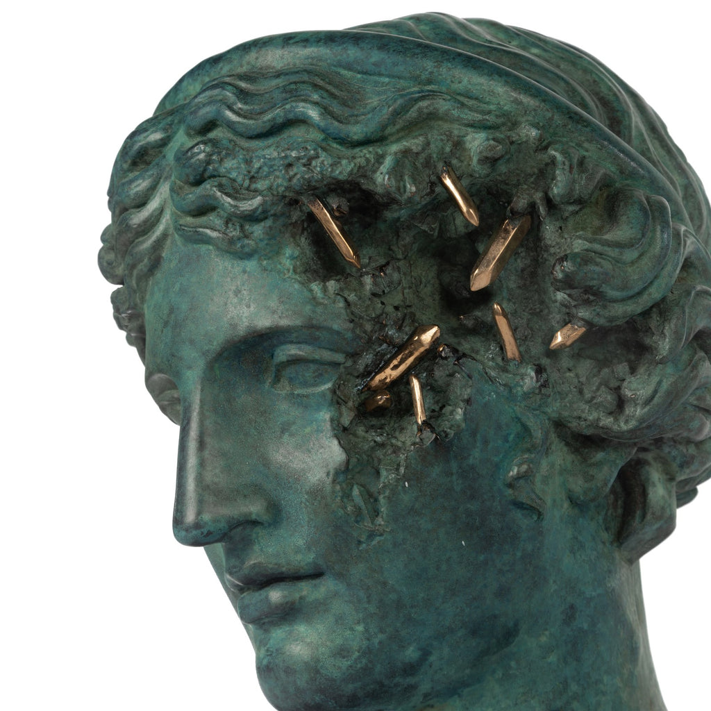 Detail of Daniel Arsham, Bronze Eroded Melpomene