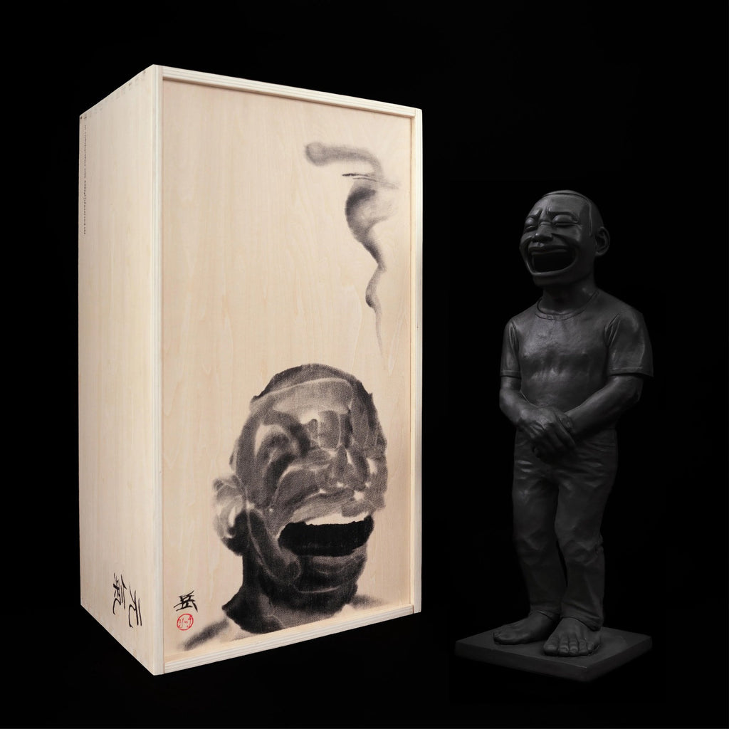 Detail of Yue Minjun, “Genesis” (元氣) Bronze Incense Chamber